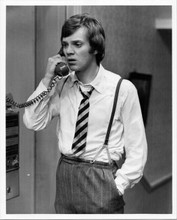 Malcolm McDowall in shirt and tie on telephone Oh Lucky Man 8x10 inch original
