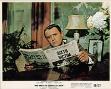 No Way To Treat A Lady original 8x10 inch lobby card Rod Steiger reads newspaper