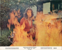 My Lover My Son 1970 original 8x10 lobby card Romy Schneider looks at fire