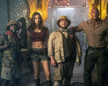 Jumanji 2017 Karen Gillan Kevin Hart Jack Black Dwayne Johnson 8x10 inch photo
