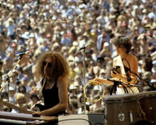 Heart 1970's outdooe concert Ann Wilson on stage with tambourine 8x10 inch photo