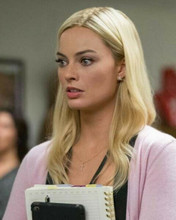 Margot Robbie in pink cardigan portrait from Bombshell 8x10 inch photo