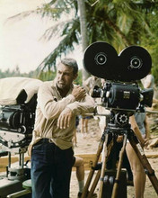 Cary Grant rare on set next to movie camera Father Goose on location 8x10 photo
