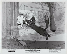 One Hundred and One Dalmatians original 1969 8x10 photo cat pushes dalmatian