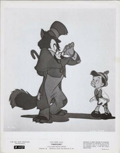 Pinocchio original 1961 8x10 photo Pinocchio looks frightened at fox