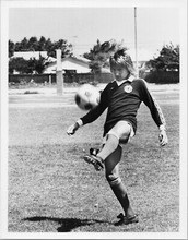Rod Stewart original 1976 7x9 TV photo kicking soccer ball "Cos" TV LA Aztecs