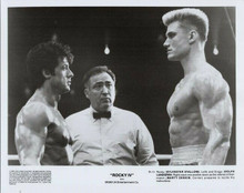 Rocky IV original 1985 8x10 photo Sylvester Stallone Dolph Lundgren stare down