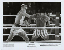 Rocky IV original 1985 8x10 photo Dolph Lundgren punches Carl Weathers in ring