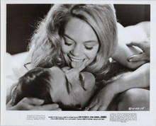 Shamus original 1972 8x10 photo Dyan Cannon licks Burt Reynolds face in bed