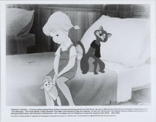 The Rescuers original 1977 8x10 photo Penny sits on bed with Old Rufus
