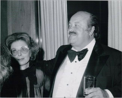 William Conrad original press photo in tuxedo with his wife - Moviemarket