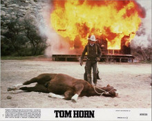Tom Horn original 1980 8x10 lobby card Steve McQueen by burning house
