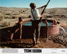 Tom Horn original 1980 8x10 lobby card Steve McQueen whips man with rifle butt