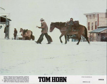 Tom Horn original 8x10 1980 lobby card Steve McQueen leads horse in town