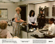 Nine to Five original 8x10 inch lobby card Jane Fonda talks with girls in office