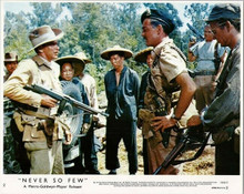 Never So Few original 8x10 lobby card Frank Sinatra Steve McQueen in jungle