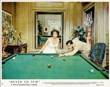 Never So Few original 8x10 lobby Gina Lollobrigida Richard Johnson pool table