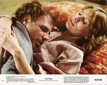 Tattoo original 8x10 lobby card Bruce Dern Maud Adams lie in bed