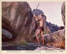 Tarzan Goes To India original 8x10 lobby card Jock Mahoney fires crossbow