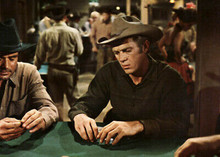 Nevada Smith original 1966 lobby card Steve McQueen gambles in saloon