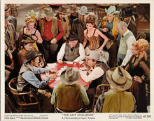 The Last Challenge original 1967 8x10 lobby Angie Dickinson saloon card game