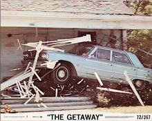 The Getaway original 1972 8x10 lobby card Steve McQueen driving Ford Galaxie 500