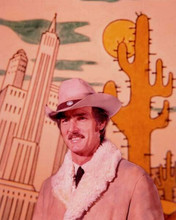 Dennis Weaver studio portrait against NY drawn backdrop McCloud TV 8x10 photo