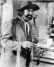 Gregory Peck in western slicker coat & hat & gun 1974 Billy Two Hats 8x10 photo