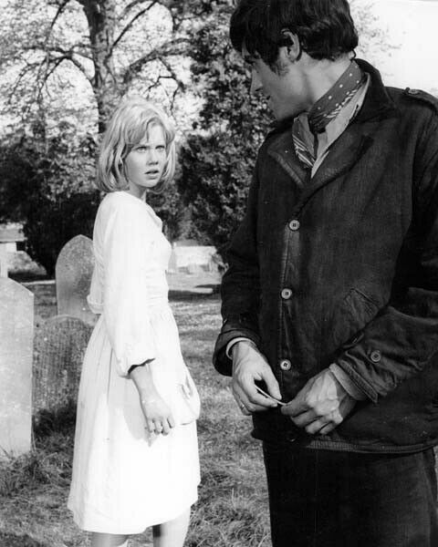 Sky West and Crooked 1965 Hayley Mills & Ian McShane in graveyard 8x10  photo - Moviemarket