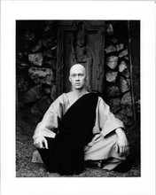 Kung Fu TV series David Carradine as Caine in Shaolin robes seated 8x10 photo