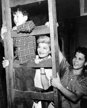 Leave it To Beaver Jerry mathers Barbara Billingsley Tony Dow on ladder 8x10