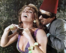 The Ambushers 1967 Kurt Kasznar attempts to strangle Senta Berger 8x10 photo