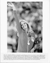 Susan Anton original 8x10 photo celebrates Olympic win 1979 Goldengirl