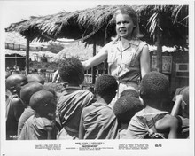Mister Moses 1965 original 8x10 inch photo Carroll Baker with school children