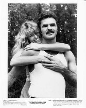 The Cannonball Run original 8x10 photo 1981 Farrah Fawcett hugs Burt Reynolds