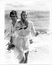 10 original 8x10 inch photo Bo Derek & Dudley Moore run on beach
