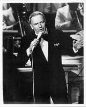 Frank Sinatra wearing tuxedo singing in concert 1970's 8x10 original press photo