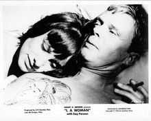 I A Woman 1966 original 8x10 inch photo Essy Persson head on man's chest in bed