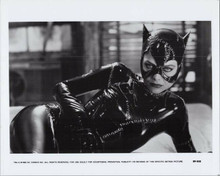 Michelle Pfeiffer 1992 original 8x10 photo Batman Returns in leather as Catwoman