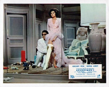 Arabesque 1966 Sophia Loren tries on long leather white boot 8x10 inch photo