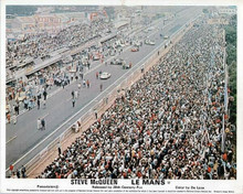 Le Mans 1971 overview of circuit de la Sarthe with cars lining up 8x10 photo