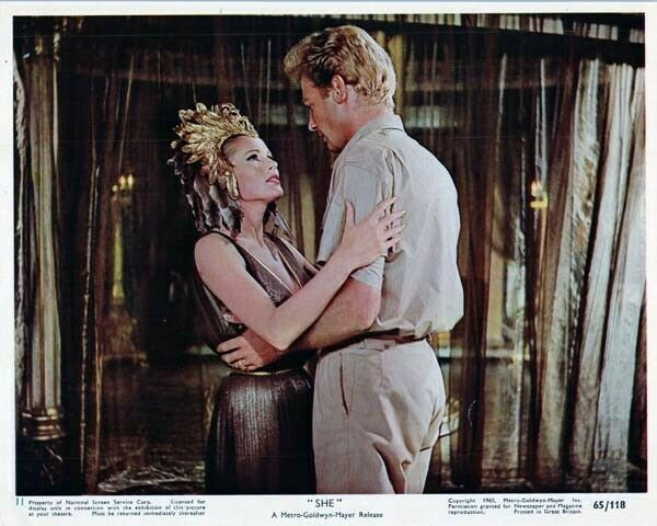 She 1965 Hammer classic Ursula Andress embraces John Richardson 8x10 inch  photo - Moviemarket