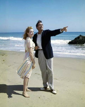 Beloved Infidel 1959 Gregory Peck Deborah Kerr pose on Malibu beach 8x10 photo