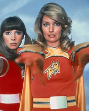 Electra Woman and Dyna Girl 1976 TV Deidre Hall & Judy Strangis 8x10 inch photo