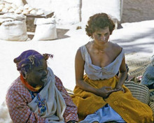 Sophia Loren rare on set between takes 1957 Legend of the Lost 8x10 inch photo