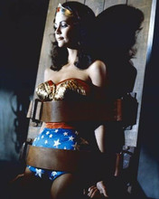 Lynda Carter as Wonder Woman tied & chained to table 1976 Fausta episode 8x10