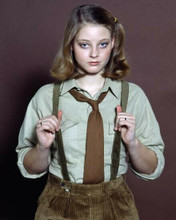 Jodie Foster portrait in tie & braces circa 1970's 8x10 inch photo