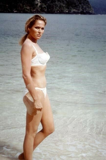 Ursula Andress full length in white bikini in ocean Dr No 4x6 inch photo -  Moviemarket