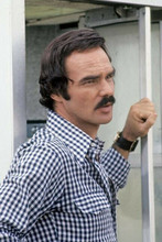 Burt Reynolds in checkered shirt 1970's pose 4x6 inch photo