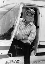 Ernest Borgnine sits in helicopter smiling Airwolf TV series 5x7 inch photo